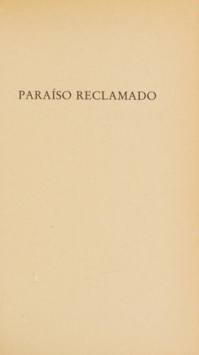 Portada de Paraíso reclamado