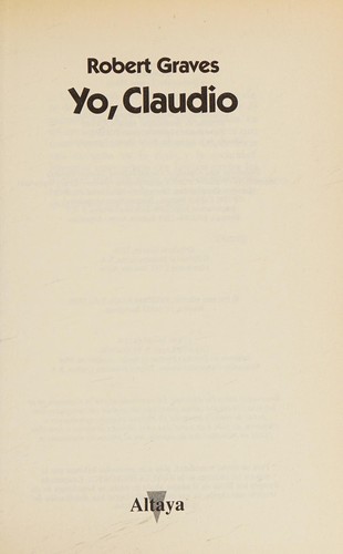Portada de Yo, Claudio