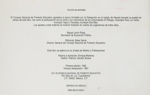 Portada de Arco iris de animales