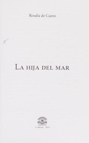 Portada de Hija Del Mar