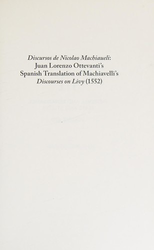 Portada de Discursos de Nicolao Machiaueli