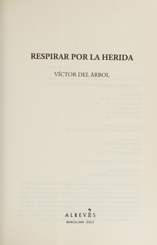 Portada de Respirar por la herida