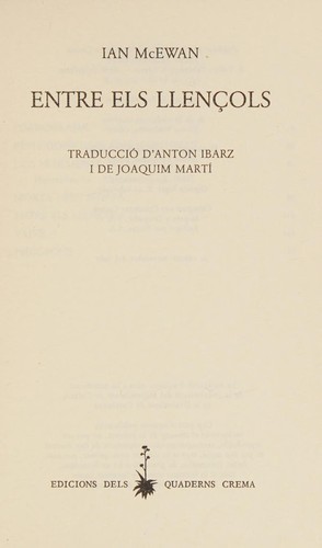 Portada de Entre els llencols