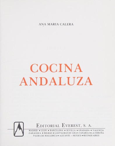 Portada de Cocina andaluza