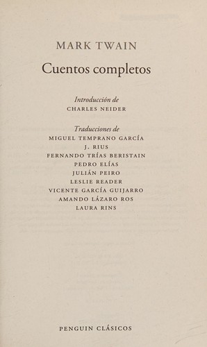 Portada de Cuentos completos