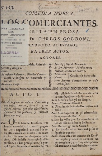 Portada de Los comerciantes