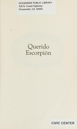 Portada de Querido escorpión