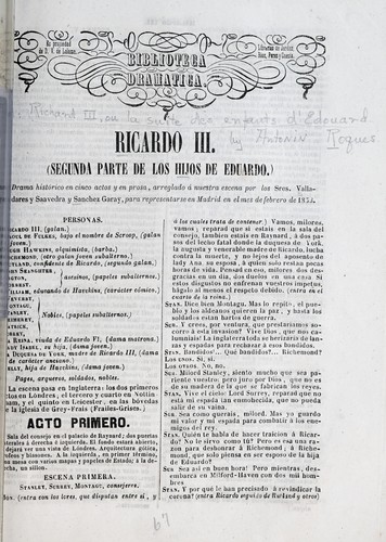 Portada de Ricardo III