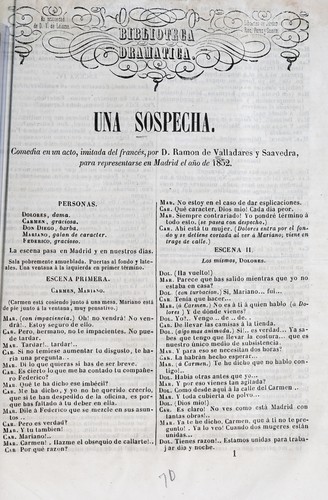 Portada de Una sospecha
