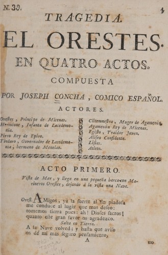 Portada de El Orestes