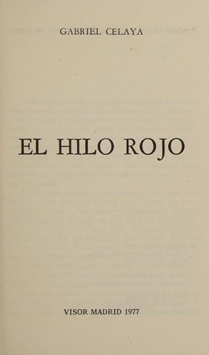 Portada de El hilo rojo