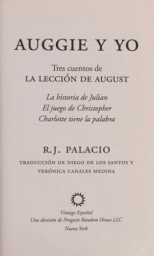 Portada de Auggie y yo