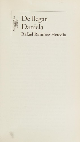 Portada de De llegar Daniela
