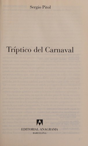 Portada de Tríptico de carnaval