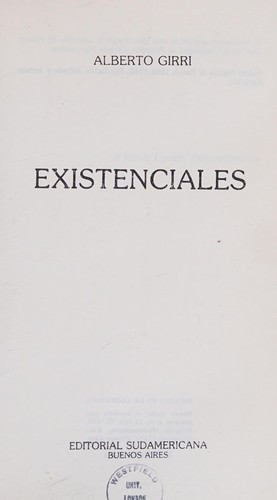 Portada de Existenciales