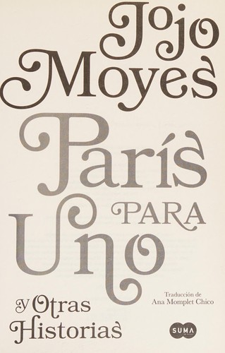 Portada de París para uno y otras historias