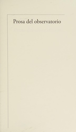 Portada de Prosa del observatorio