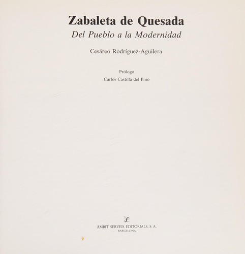Portada de Zabaleta de Quesada