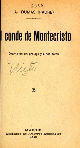 Portada de El abate Faria y Edmundo Dantés; ó, El conde de Montecristo