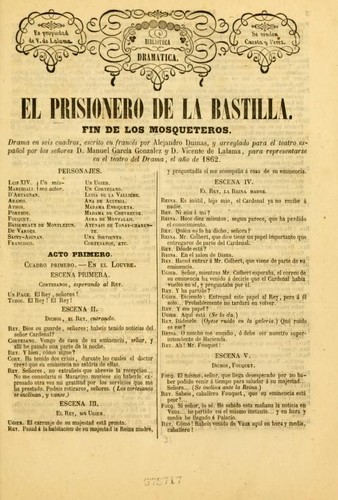 Portada de El prisionero de la Bastilla