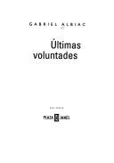Portada de Últimas voluntades