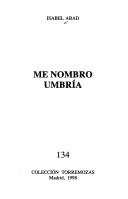 Portada de Me nombro umbría