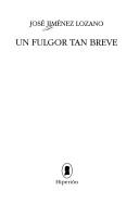 Portada de Un fulgor tan breve