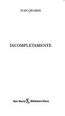 Portada de Incompletamente