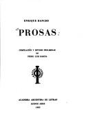 Portada de Prosas