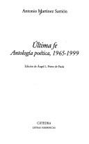 Portada de Ultima fe