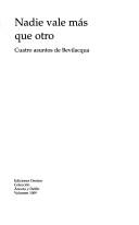 Portada de Nadie vale más que otro: cuatro asuntos de Bevilacqua
