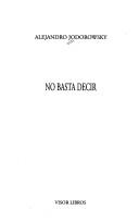 Portada de No basta decir