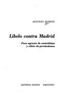 Portada de Libelo contra Madrid