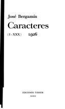 Portada de Caracteres