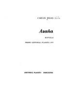 Portada de Azaña: novela