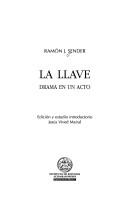 Portada de La llave: novela