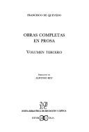 Portada de Obras completas en prosa