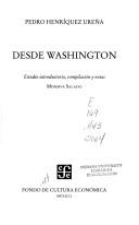 Portada de Desde Washington
