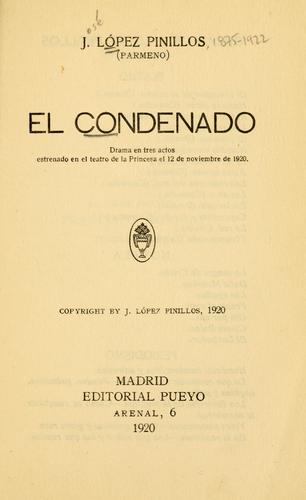 Portada de El condenado