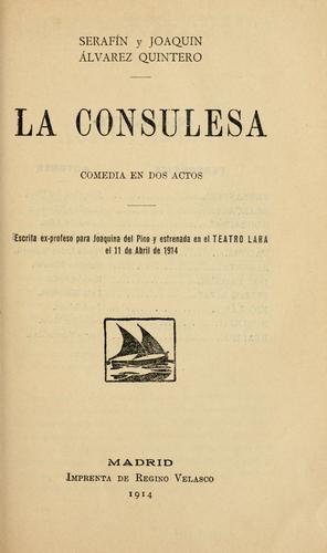 Portada de La consulesa