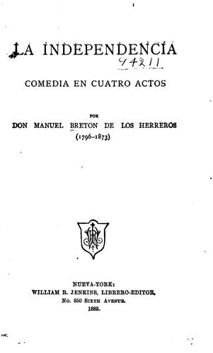 Portada de La independencia