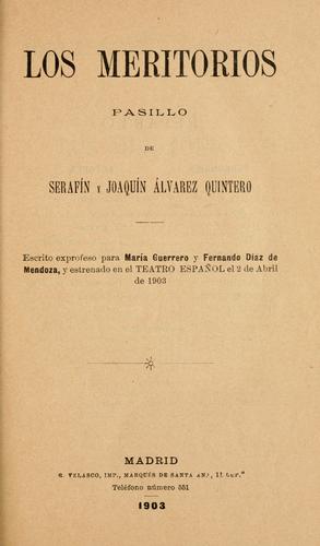 Portada de Los meritorios