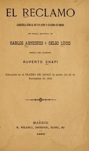 Portada de Reclamo