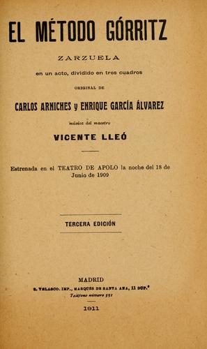 Portada de El método Górritz