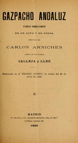 Portada de Gazpacho andaluz