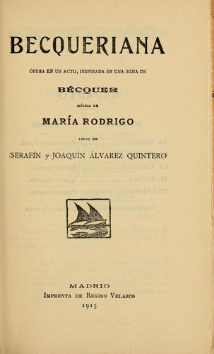 Portada de Becqueriana