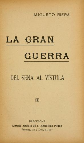 Portada de La gran guerra