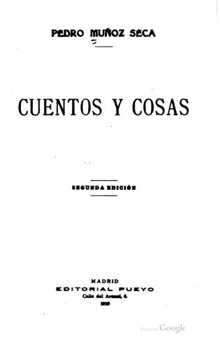 Portada de Cuentos y cosas