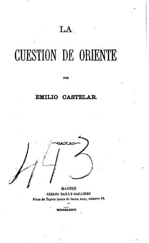 Portada de La cuestion de Oriente