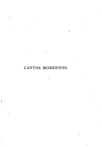Portada de Cantos modernos